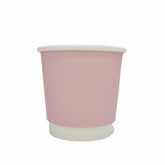 Double Wall Coffee Cup Baby Pink Without Lid 25 Pieces